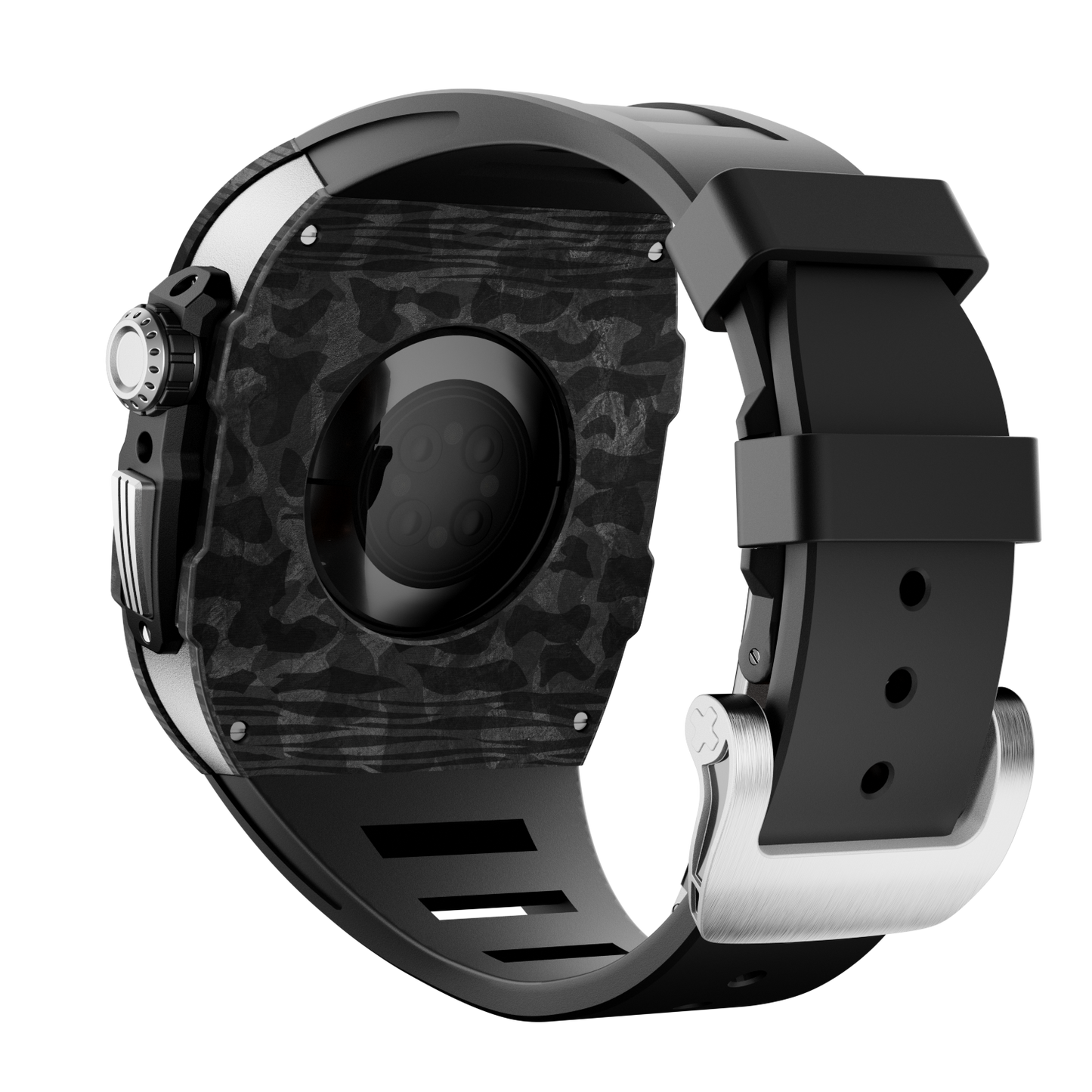 Carbon Fiber Case with Silicone Band Luxury Light Solid S10 46mm