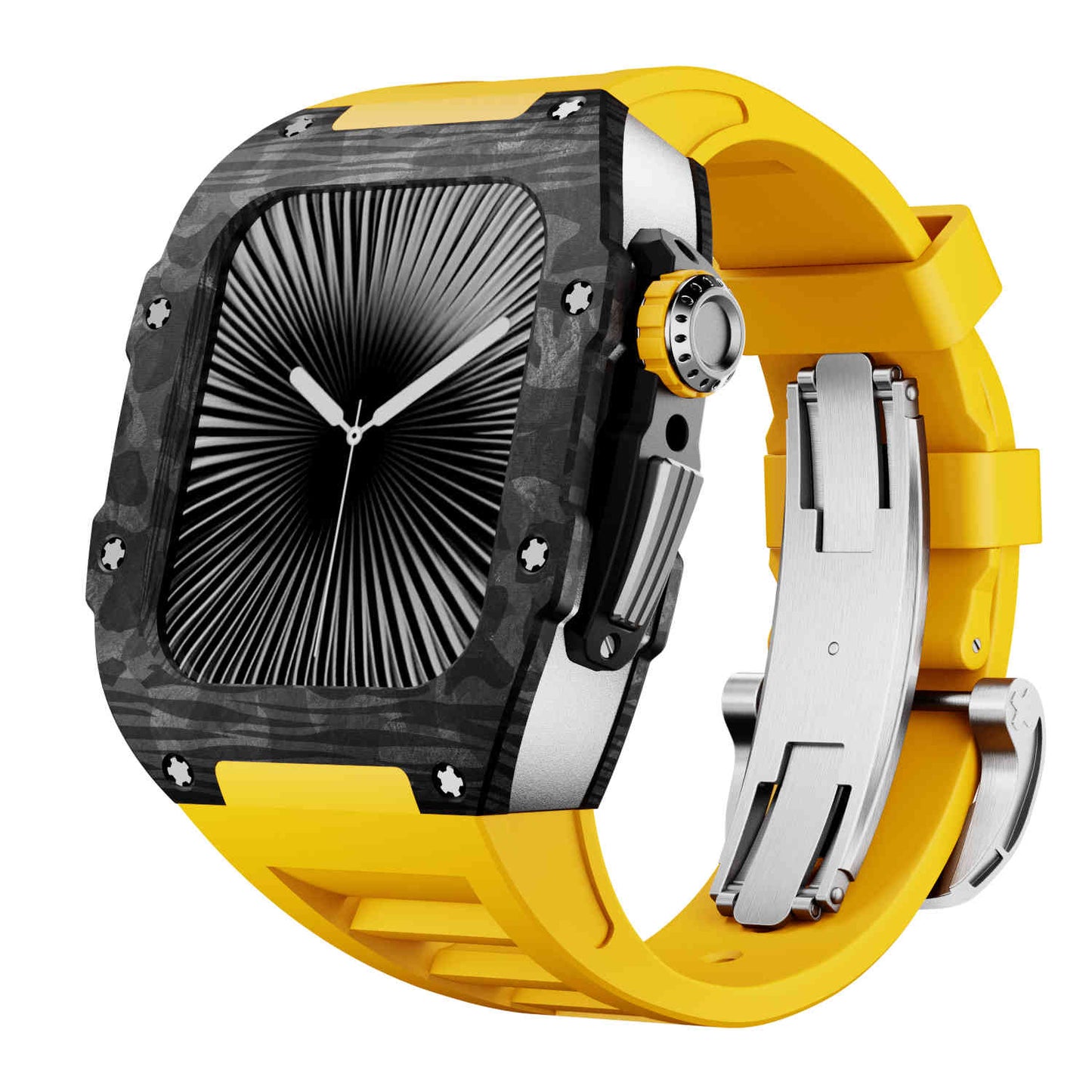 Carbon Fiber Case with Silicone Band Luxury Light Solid S10 46mm