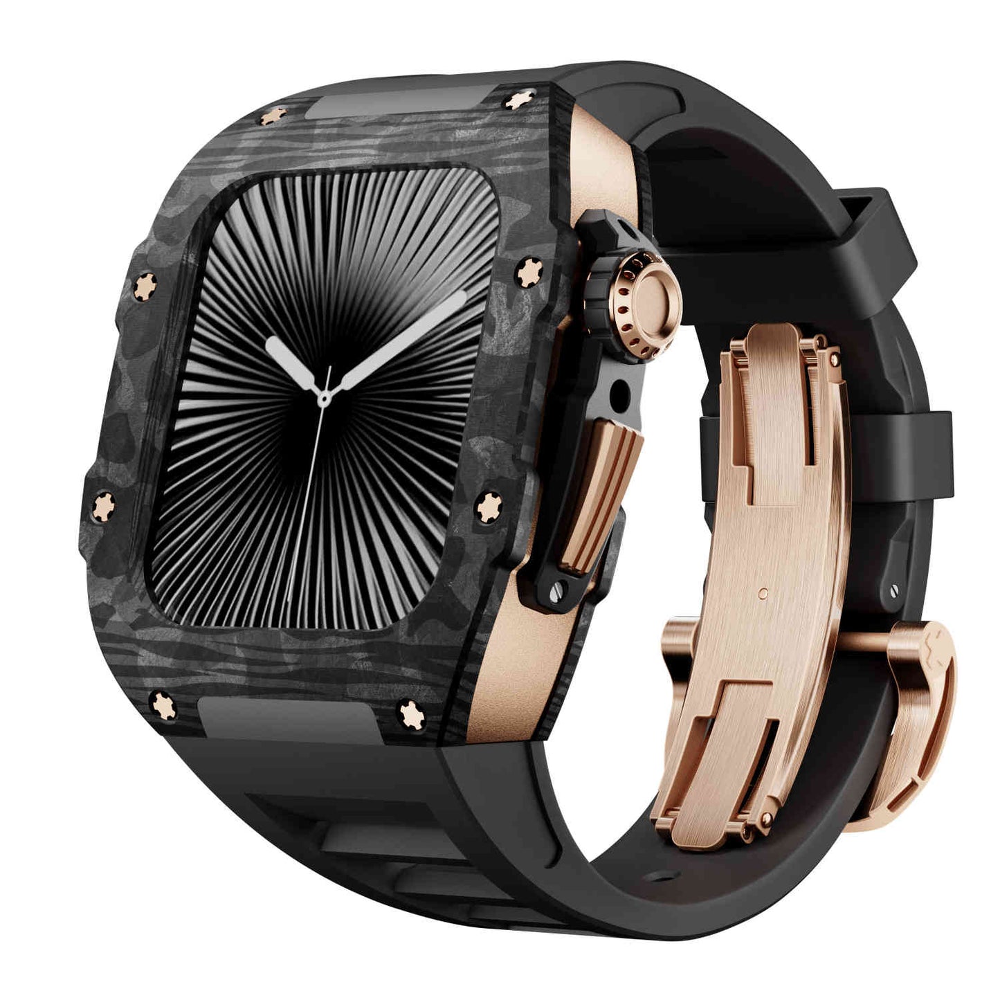 Carbon Fiber Case with Silicone Band Luxury Light Solid S10 46mm