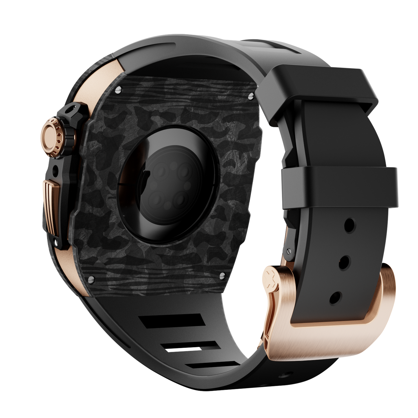 Carbon Fiber Case with Silicone Band Luxury Light Solid S10 46mm