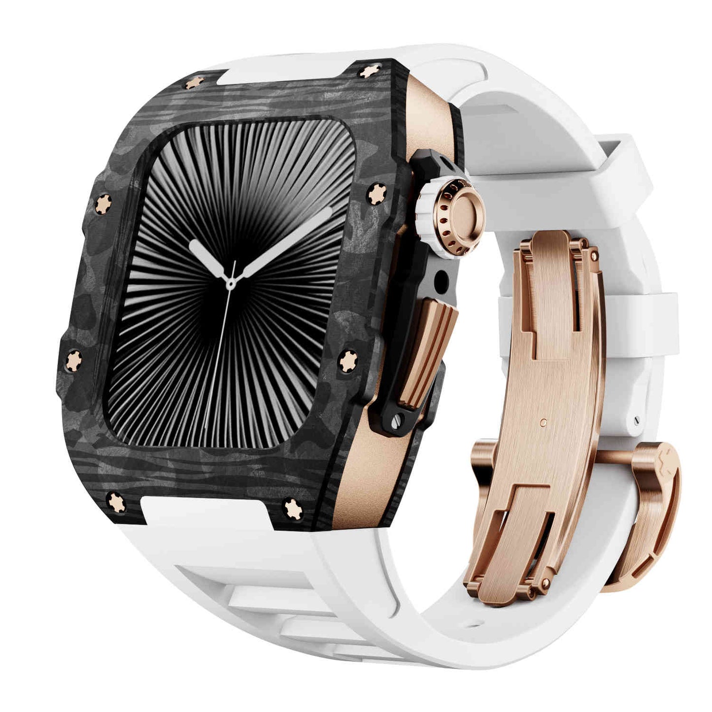 Carbon Fiber Case with Silicone Band Luxury Light Solid S10 46mm