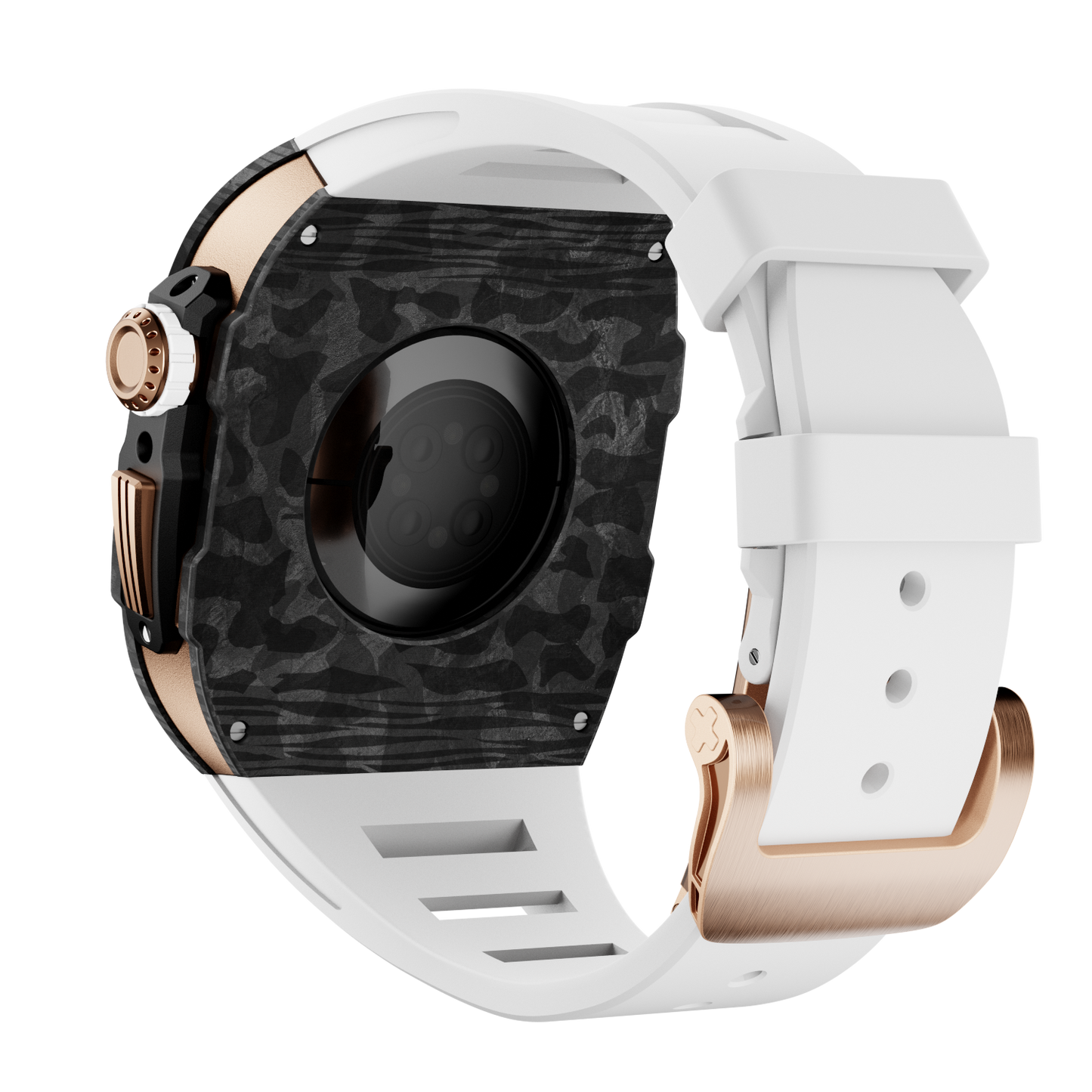 Carbon Fiber Case with Silicone Band Luxury Light Solid S10 46mm