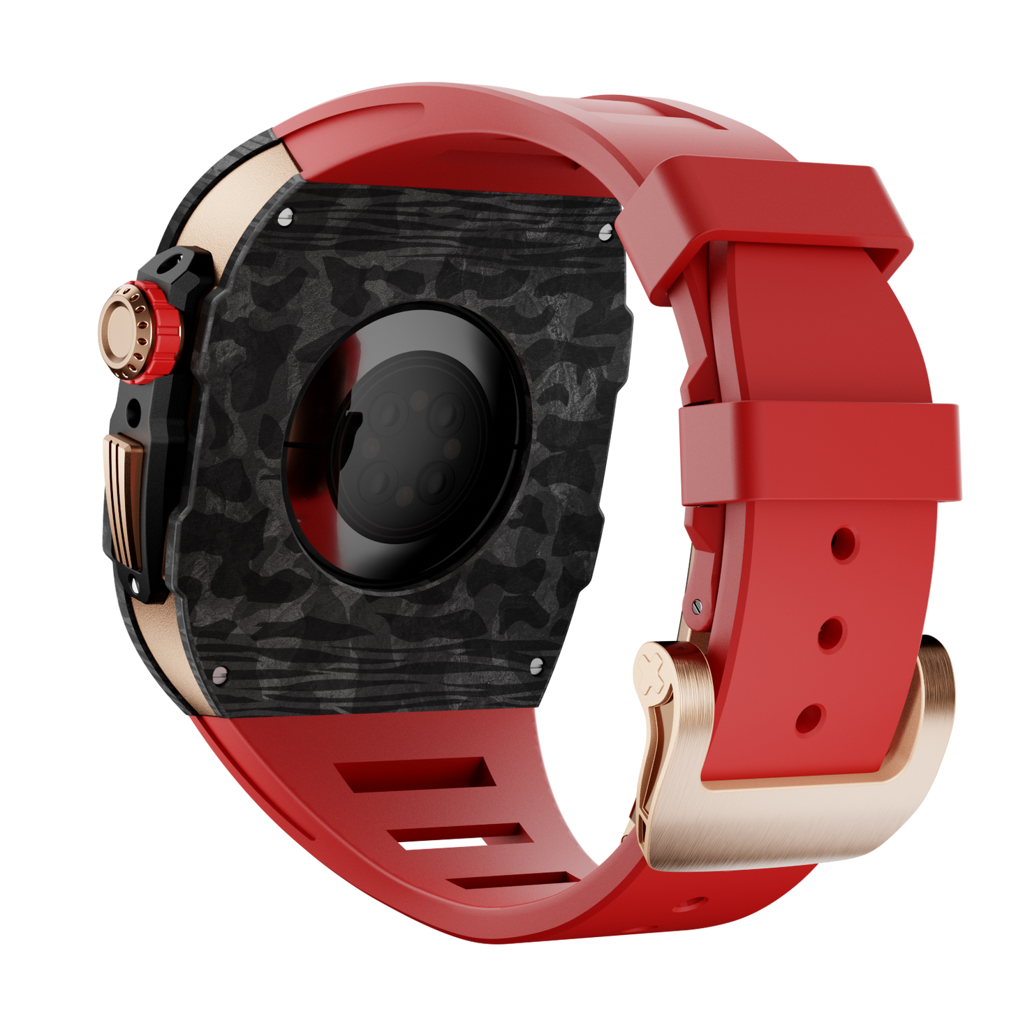 Carbon Fiber Case with Silicone Band Luxury Light Solid S10 46mm